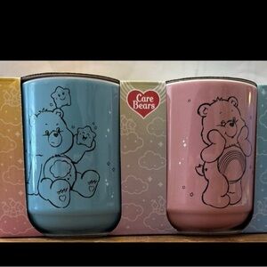 Care Bears Blue and Pink ceramic tea cup set